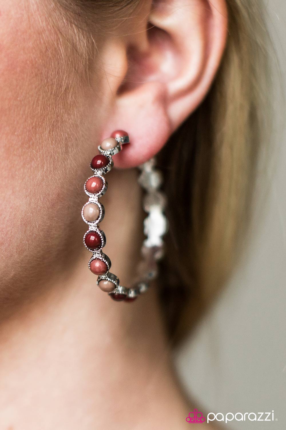 Boucles D'oreilles Paparazzi 'Rainbow Riviera' - Rouge - Neuf Avec étiquettes