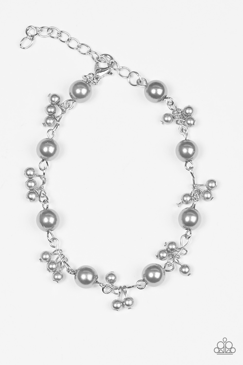 Paparazzi Accessories Posh In Pearls Silver Paparazzi Accessories