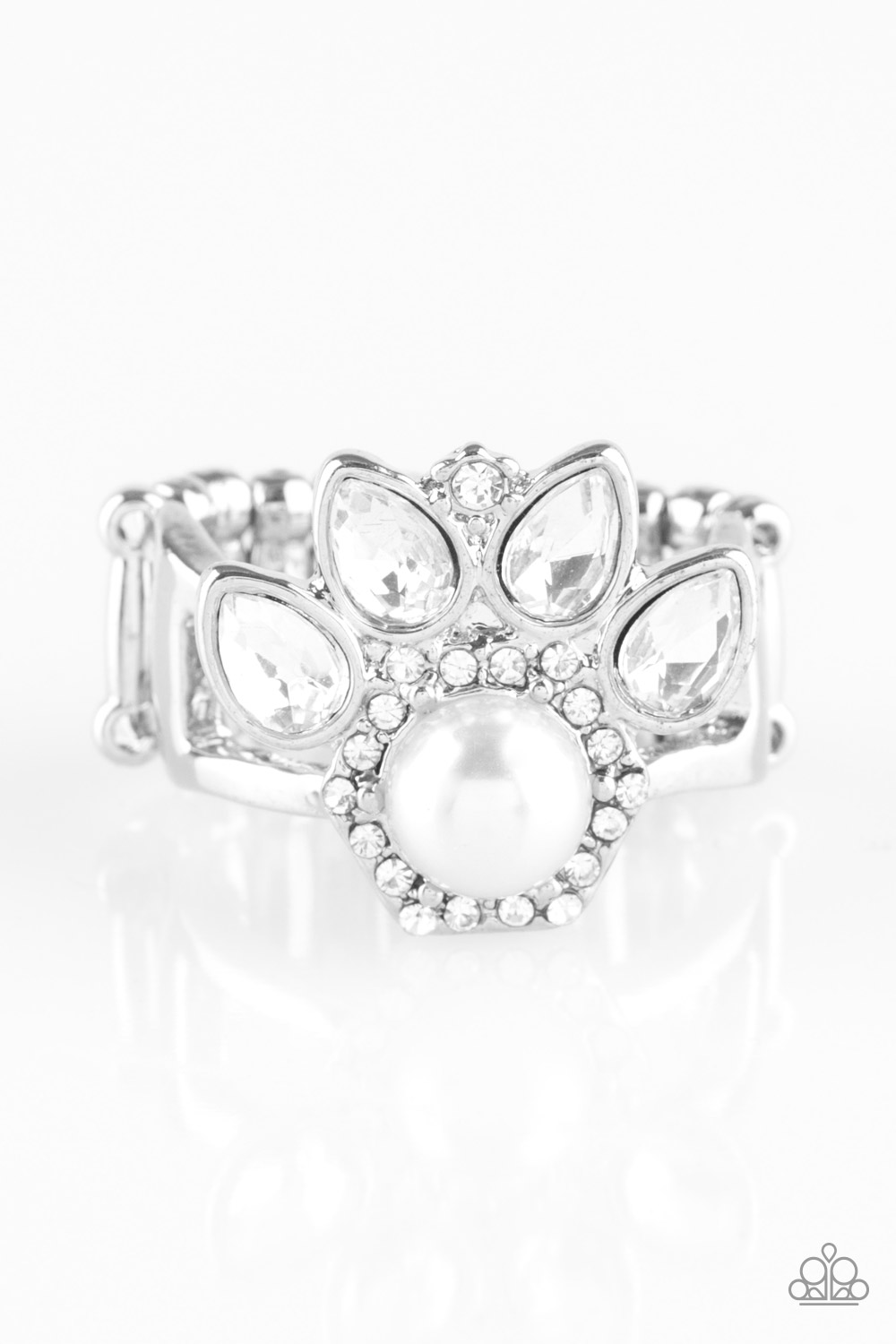 Paparazzi Accessories: Crown Coronation - White | Paparazzi Accessories