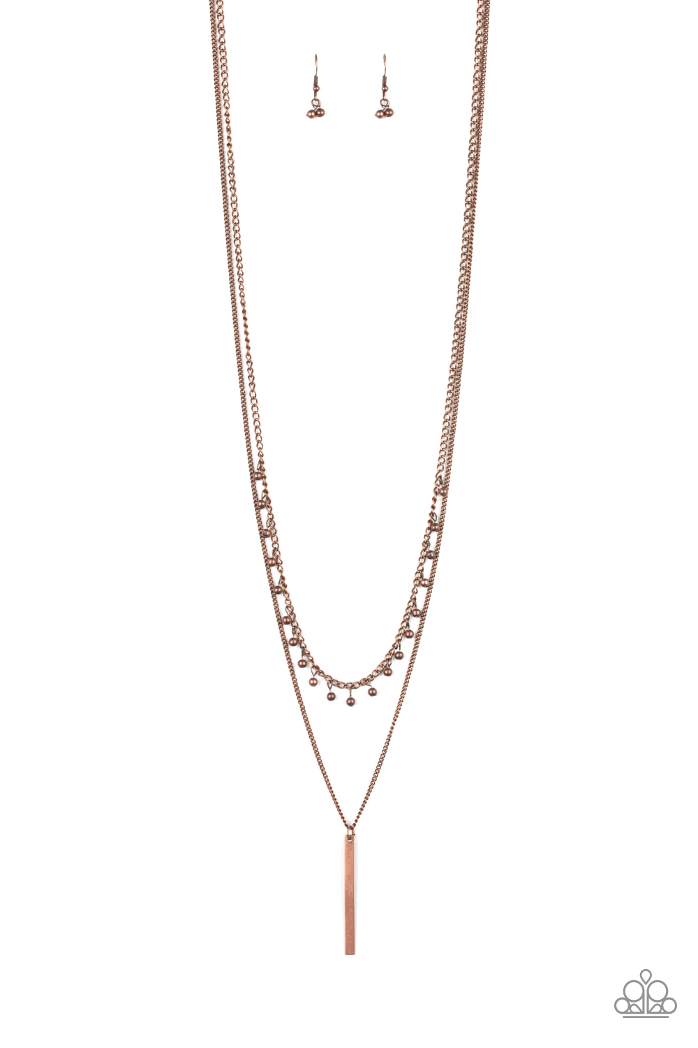 long copper necklace paparazzi