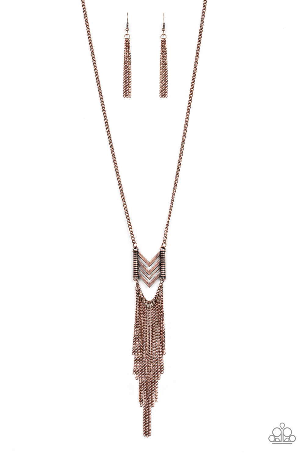 long copper necklace paparazzi