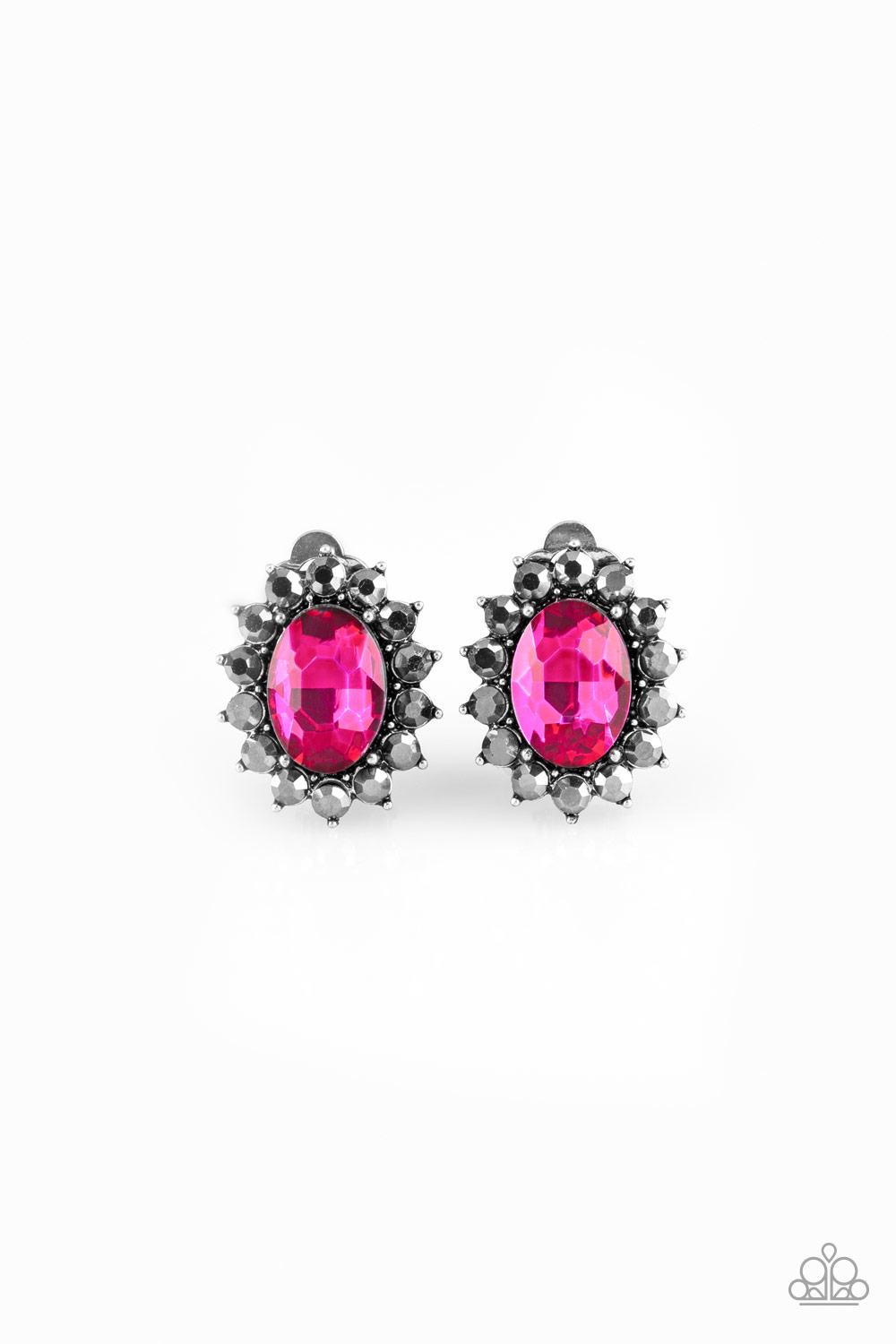 Paparazzi Accessories: Gala Glamour - Pink Clip-On | Paparazzi Accessories