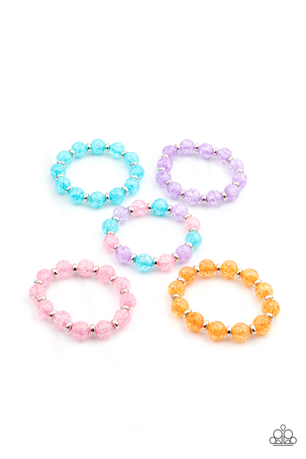 Icy Beads With Silver Accent Bracelets (3077)