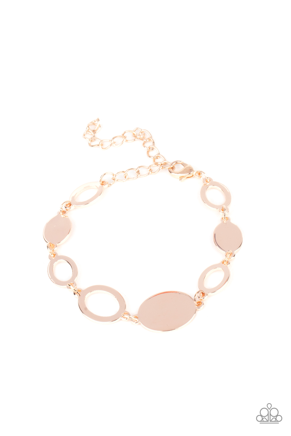 Paparazzi Accessories Oval And Out Rose Gold Paparazzi Accessories