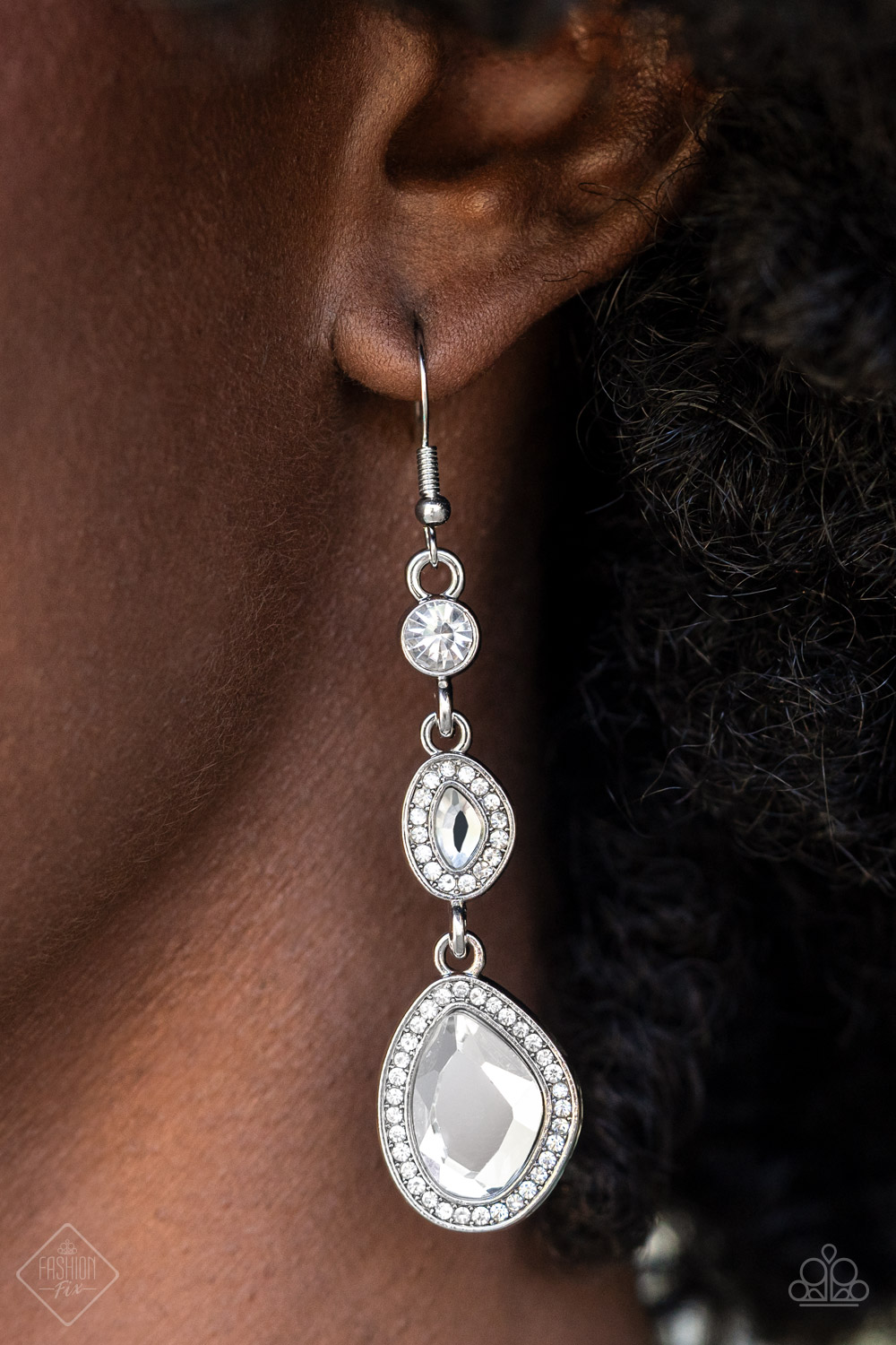 Dripping Self-Confidence - White - Paparazzi Accessories Earrings