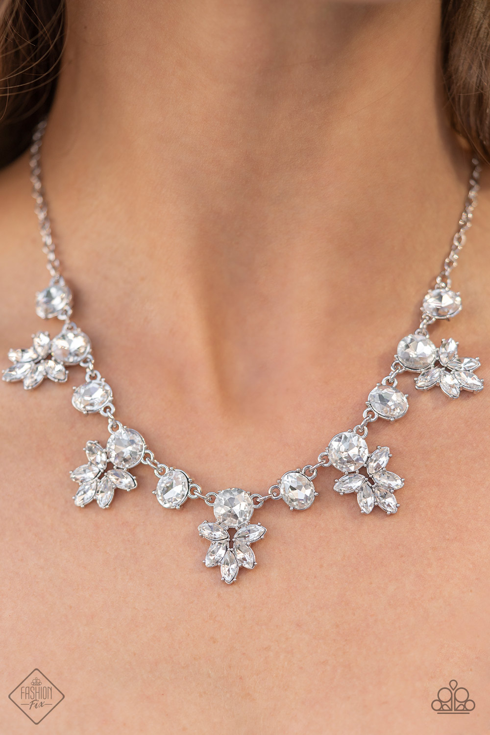 #5053 Prismatic Proposal - White - Paparazzi Accessories Necklace