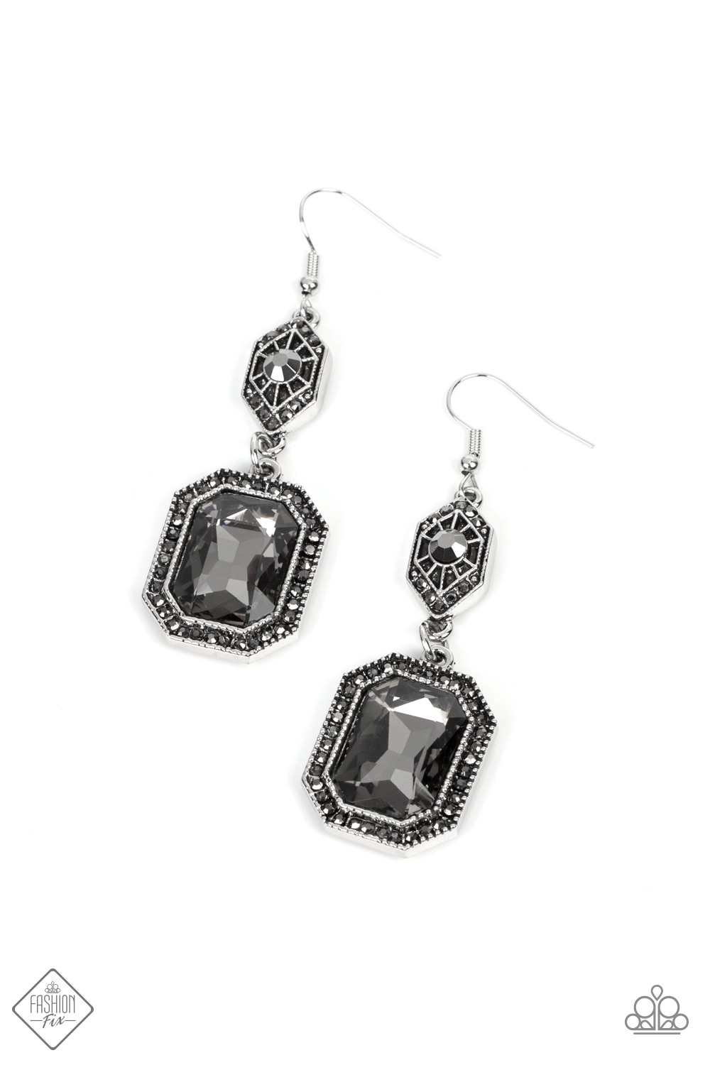 Starry-Eyed Sparkle - Silver - Paparazzi Accessories Earrings