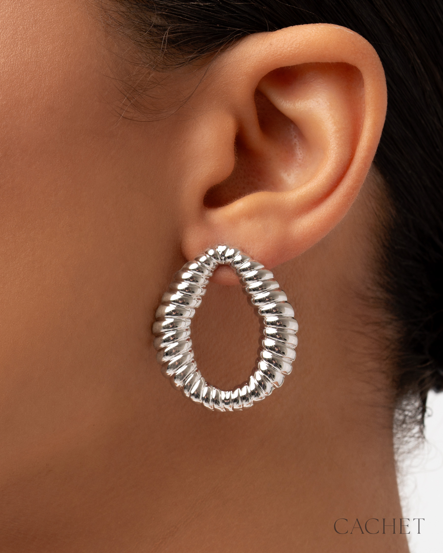 Tumulte Rhodium Earrings