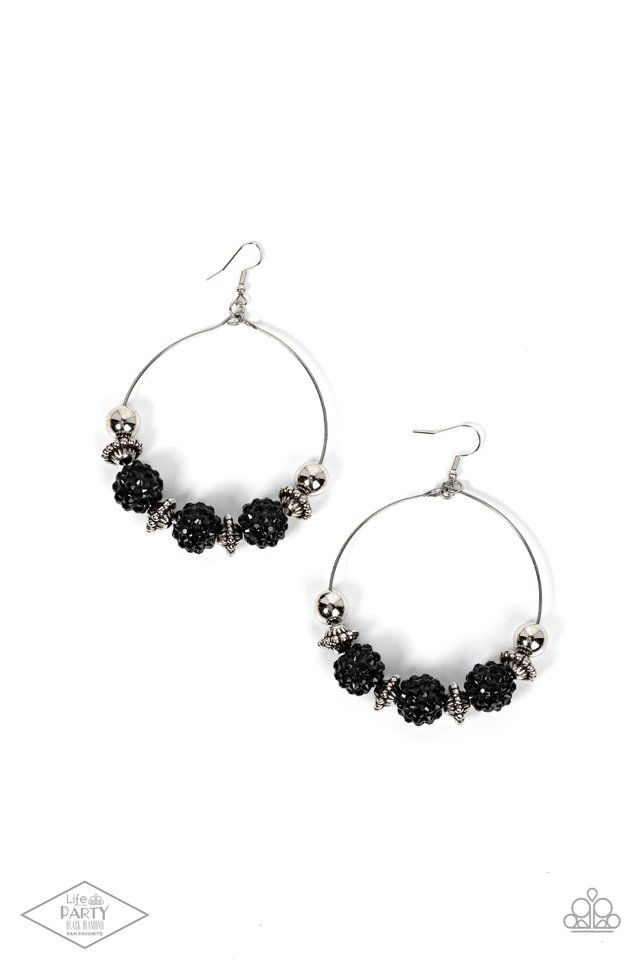 I Can Take a Compliment - Black - Paparazzi Earring Image