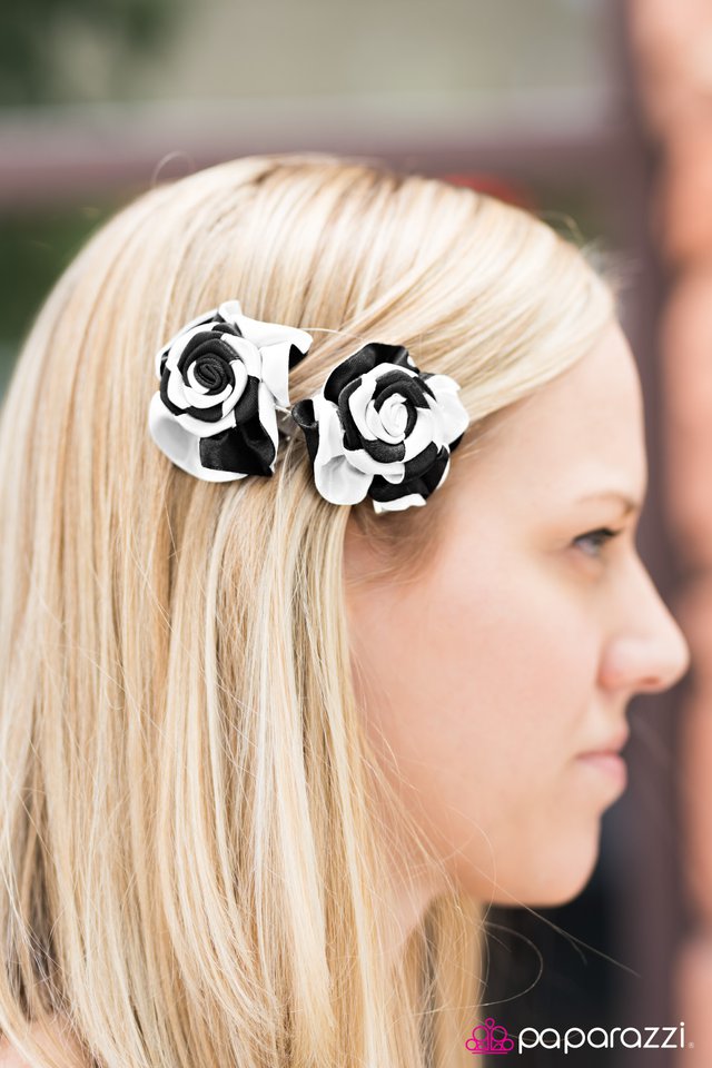 black and white hair accessories