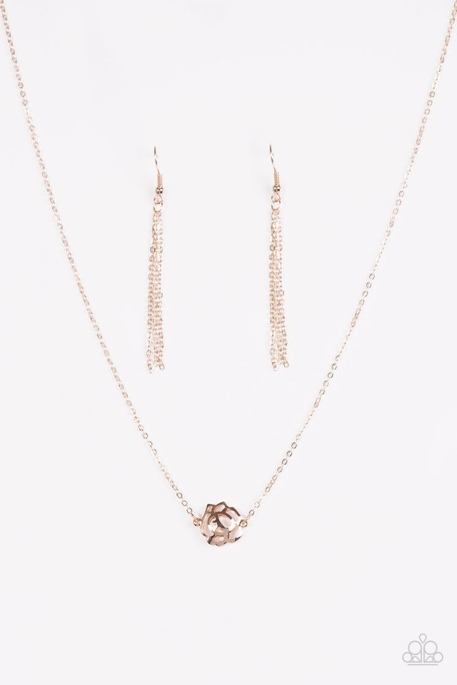 paparazzi rose gold necklace