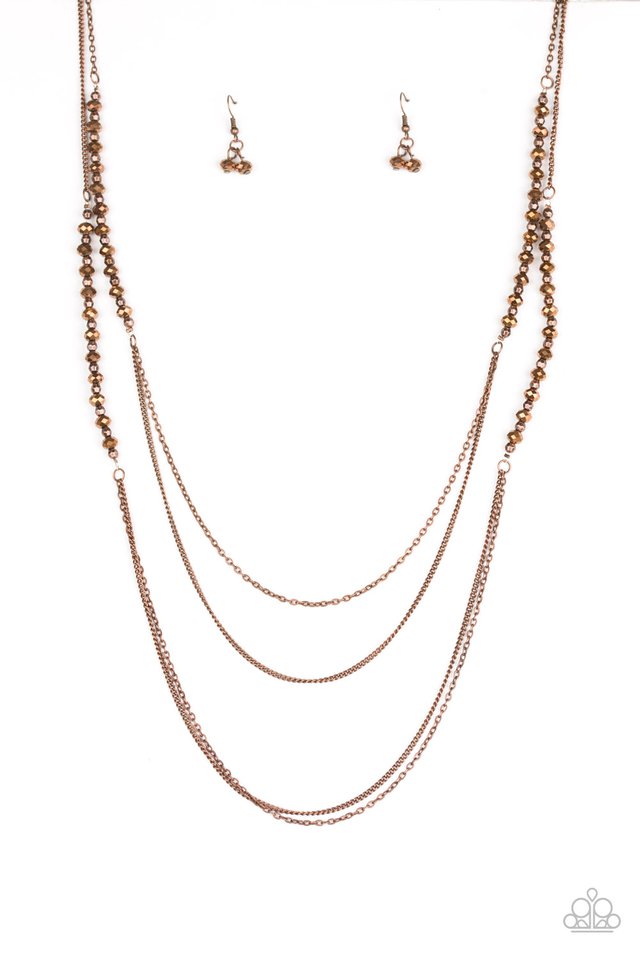 long copper necklace paparazzi