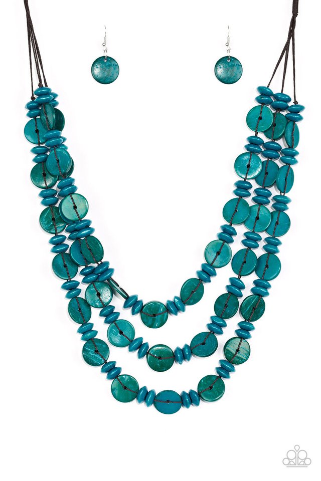 Barbados Bopper - Blue - Paparazzi Necklace Image