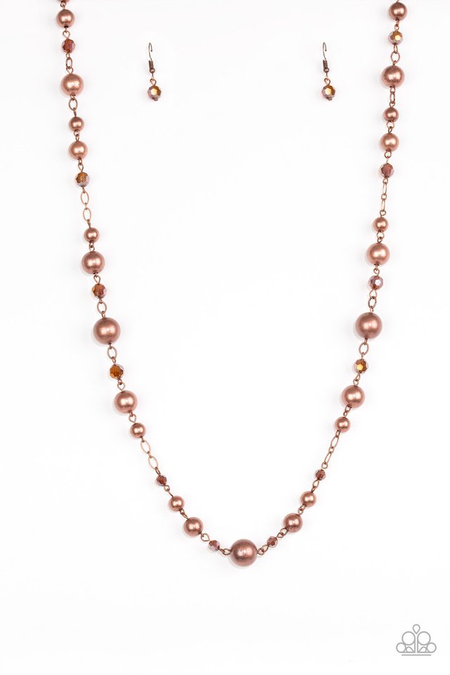 long copper necklace paparazzi