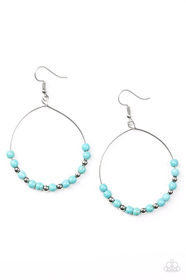 Stone Spa - Blue - Paparazzi Earring Image