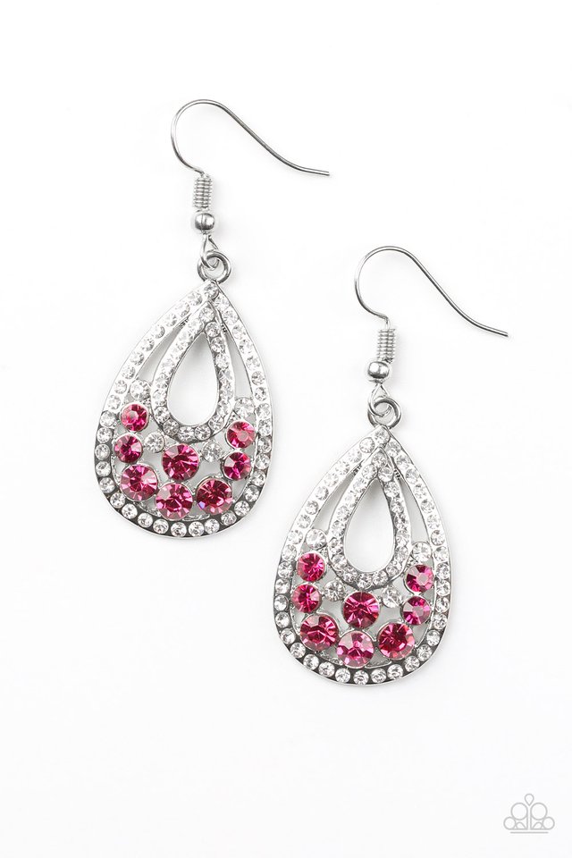 Sparkling Stardom - Pink - Paparazzi Earring Image