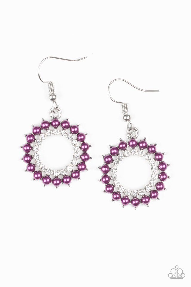 Wreathed In Radiance - Purple - Paparazzi Earring Image