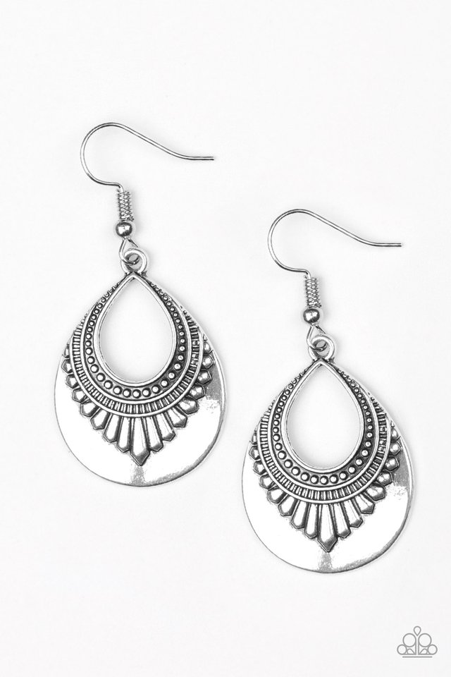 Totally Terrestrial - Silver - Paparazzi Earring Image