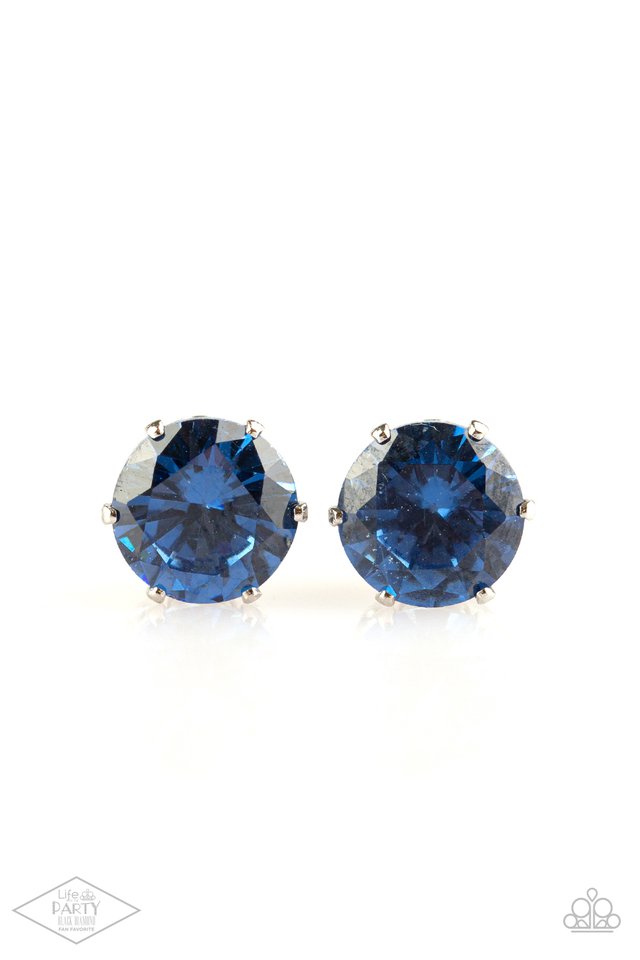 Come Out On Top - Blue - Paparazzi Earring Image