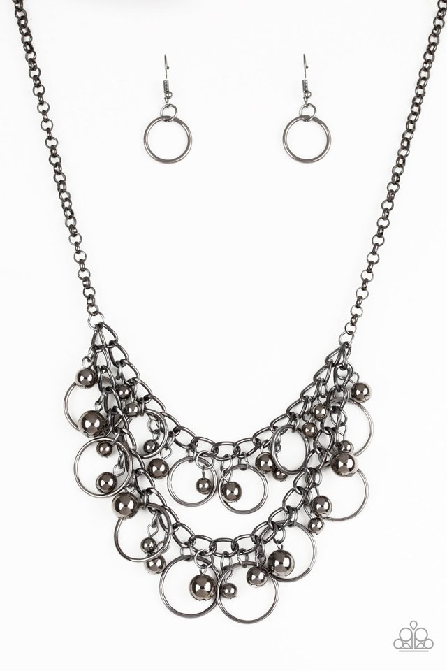 Warning Bells - Black - Paparazzi Necklace Image