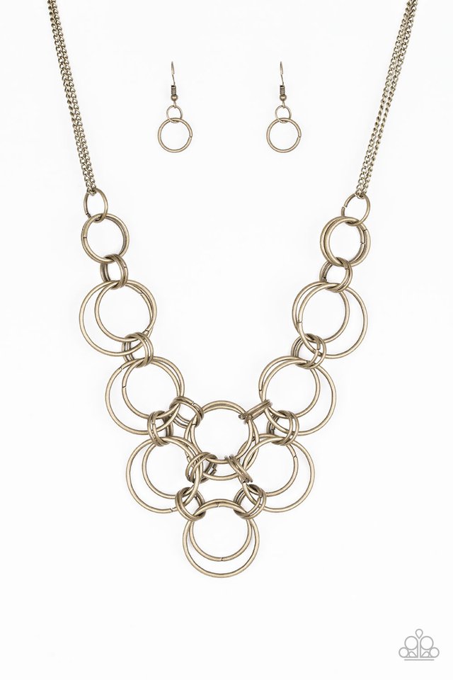 Ringing Off The Hook - Brass - Paparazzi Necklace Image