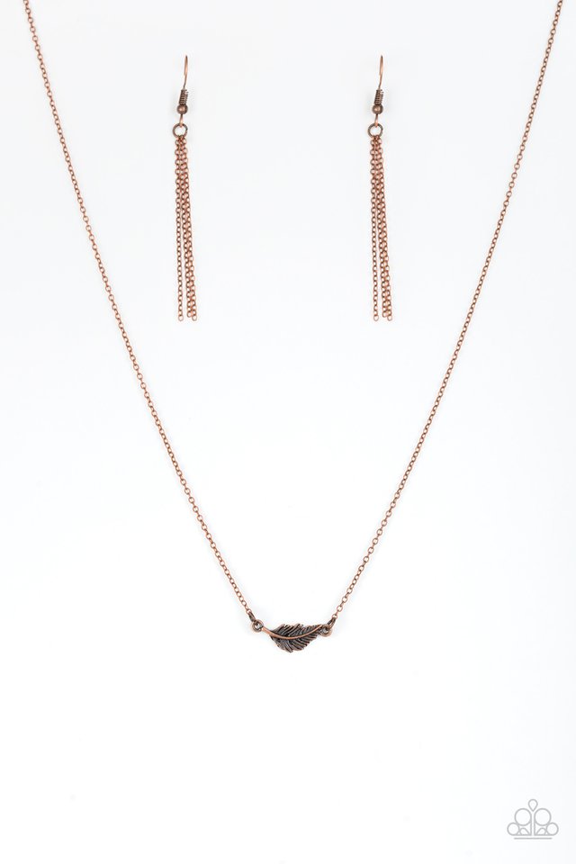 In-Flight Fashion - Copper - Paparazzi Necklace Image