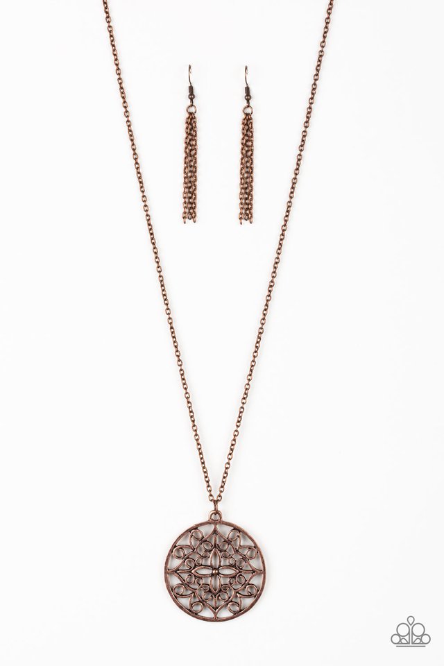 long copper necklace paparazzi