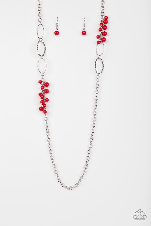 Flirty Foxtrot - Red - Paparazzi Necklace Image