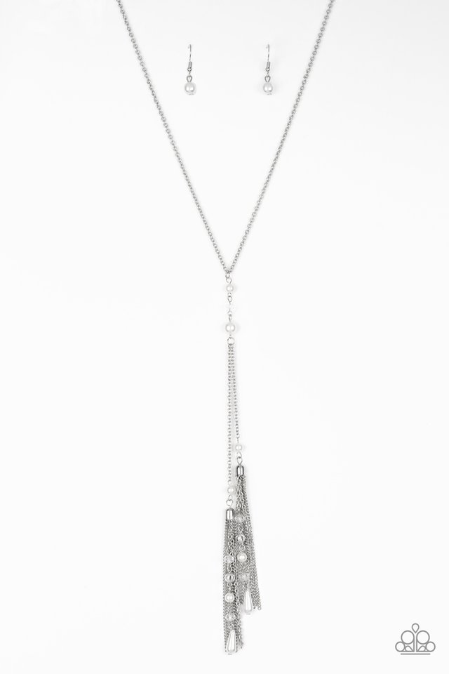 Timeless Tassels - Silver - Paparazzi Necklace Image