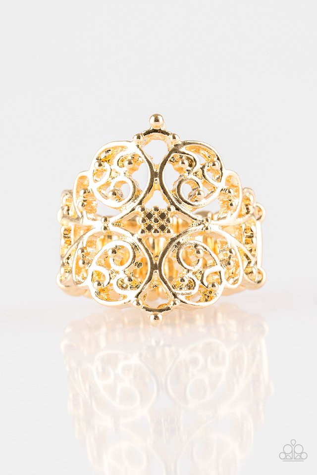 Victorian Valor - Gold - Paparazzi Ring Image