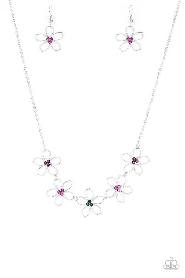 Hoppin Hibiscus - Multi - Paparazzi Necklace Image