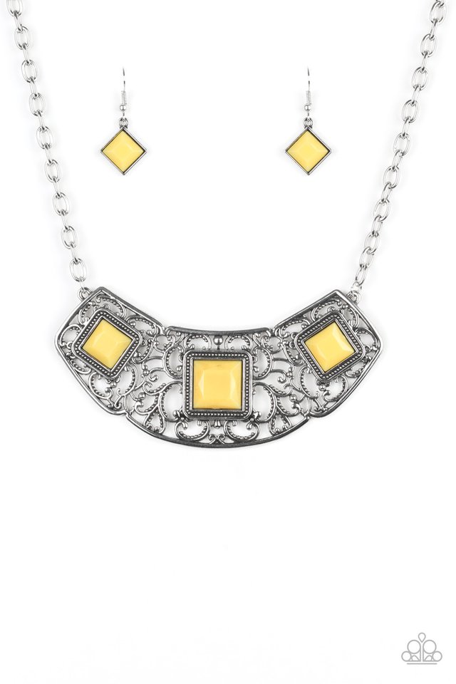 Feeling Inde-PENDANT - Yellow - Paparazzi Necklace Image