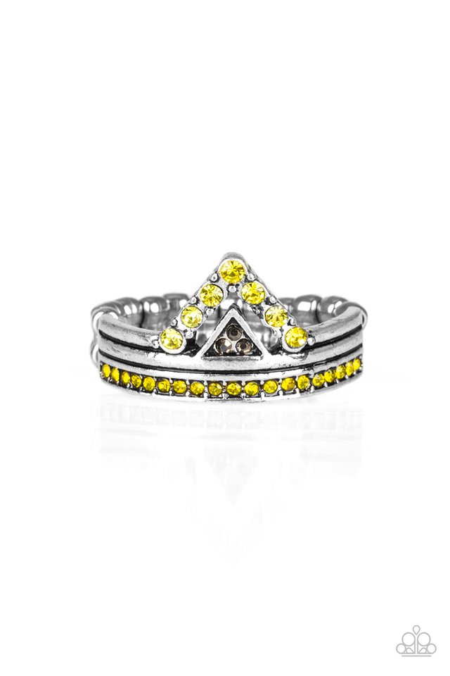 Base Over Apex - Yellow - Paparazzi Ring Image