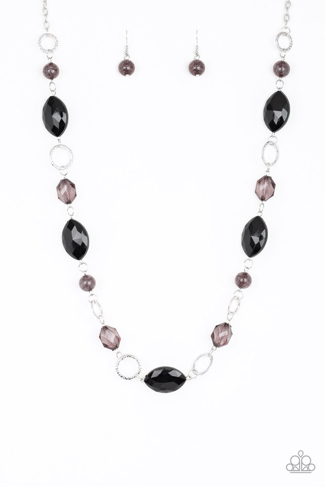 Shimmer Simmer - Black - Paparazzi Necklace Image