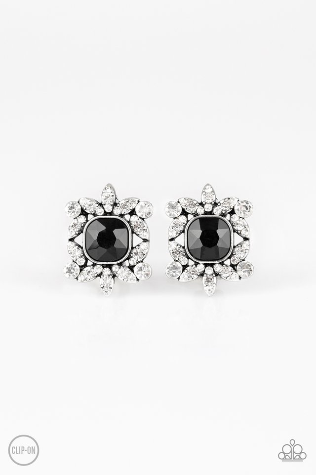 First-Rate Famous - Black - Paparazzi Earring Image