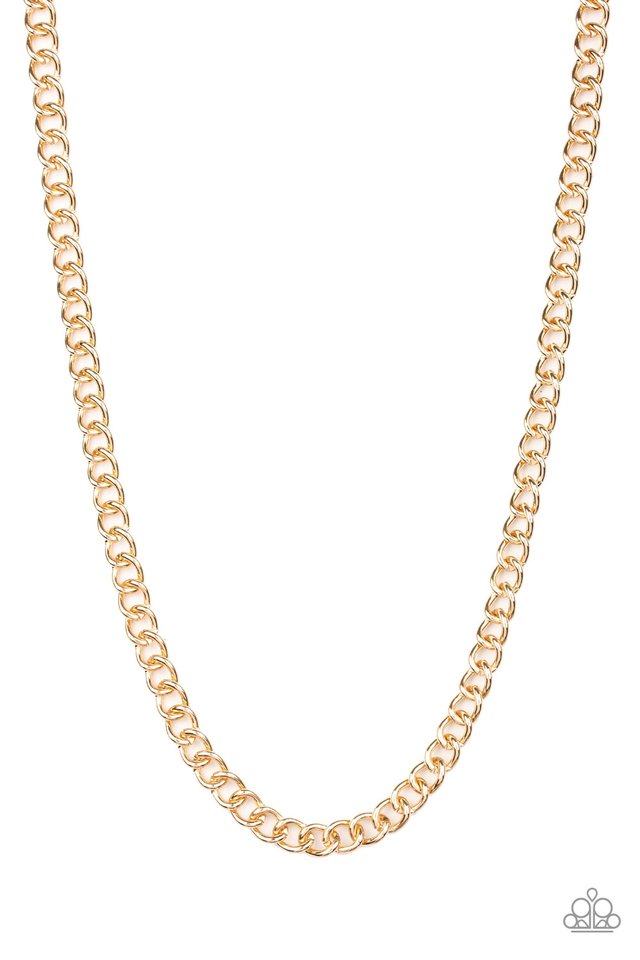 Full Court - Gold - Paparazzi Necklace Image