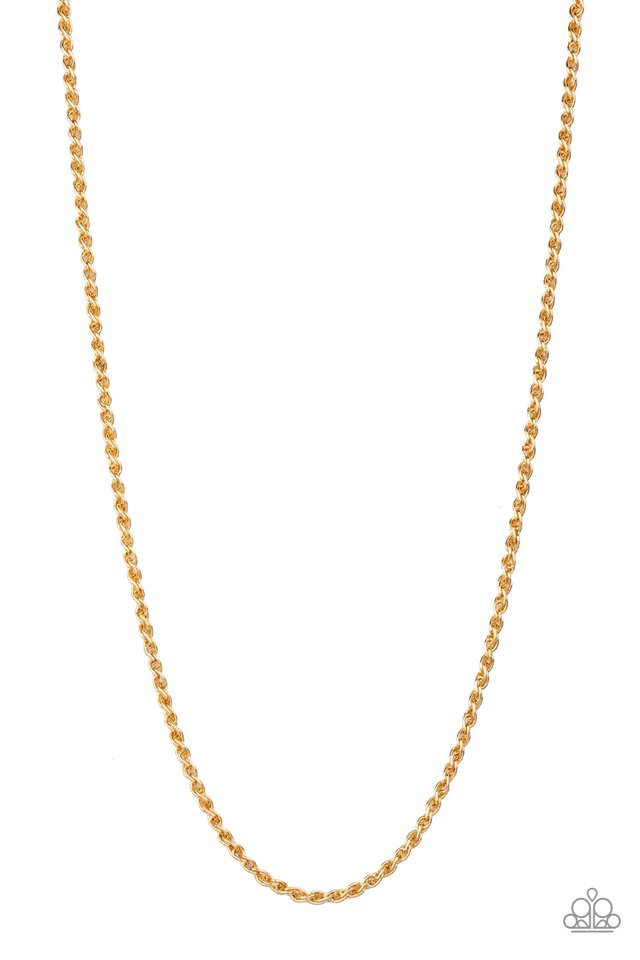 Jump Street - Gold - Paparazzi Necklace Image