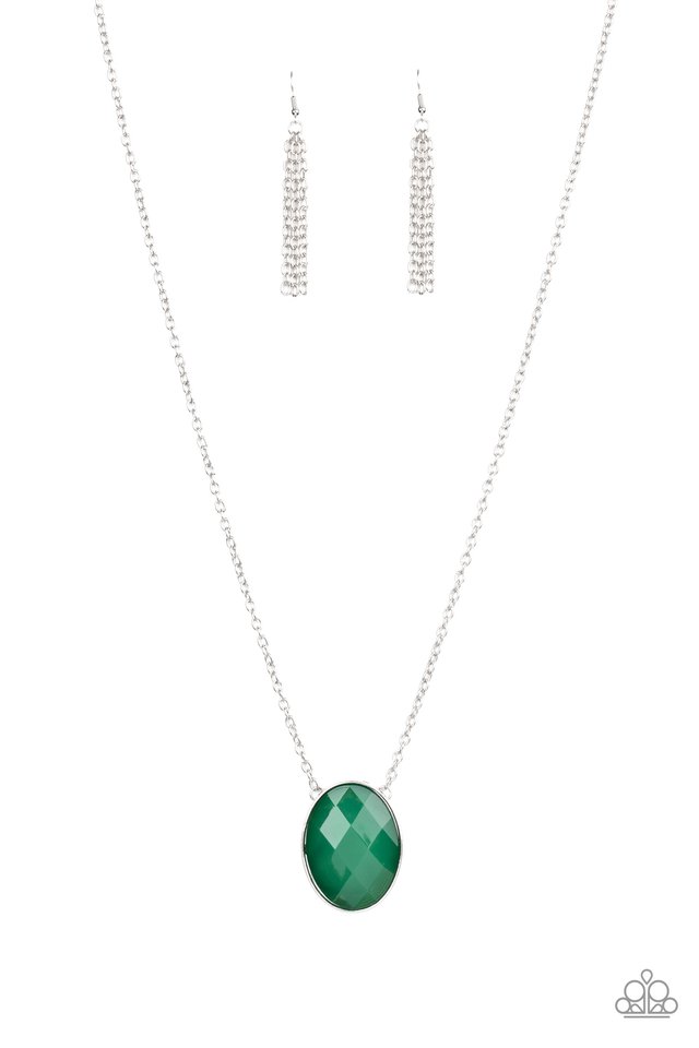 Intensely Illuminated - Green - Paparazzi Necklace Image