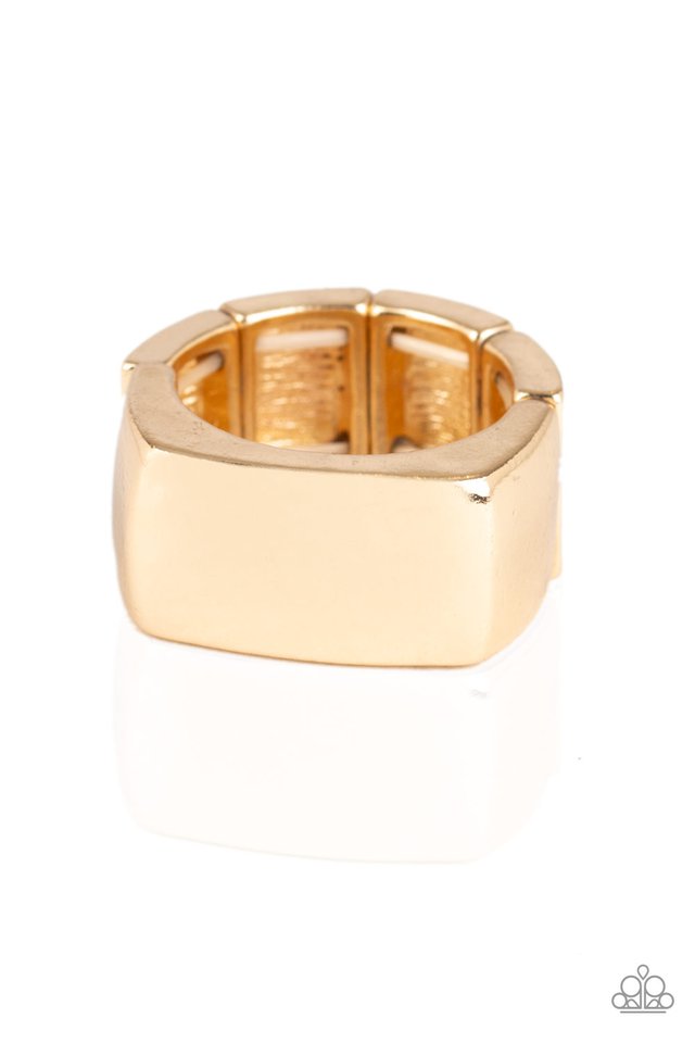 Straightforward - Gold - Paparazzi Ring Image
