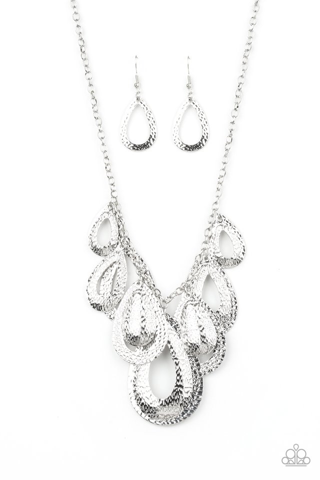 Teardrop Tempest - Silver - Paparazzi Necklace Image