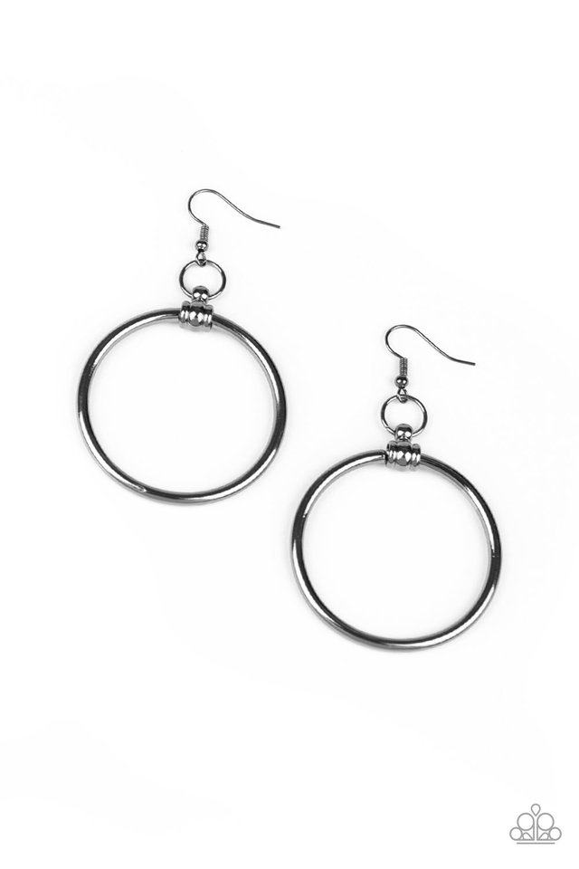 Total Focus - Black - Paparazzi Earring Image