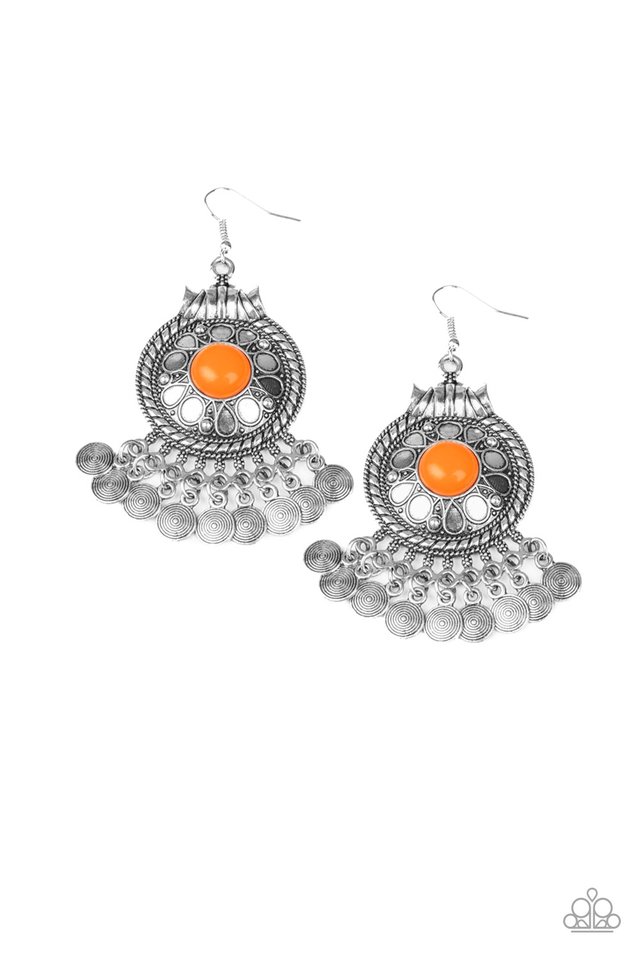 Rural Rhythm - Orange - Paparazzi Earring Image