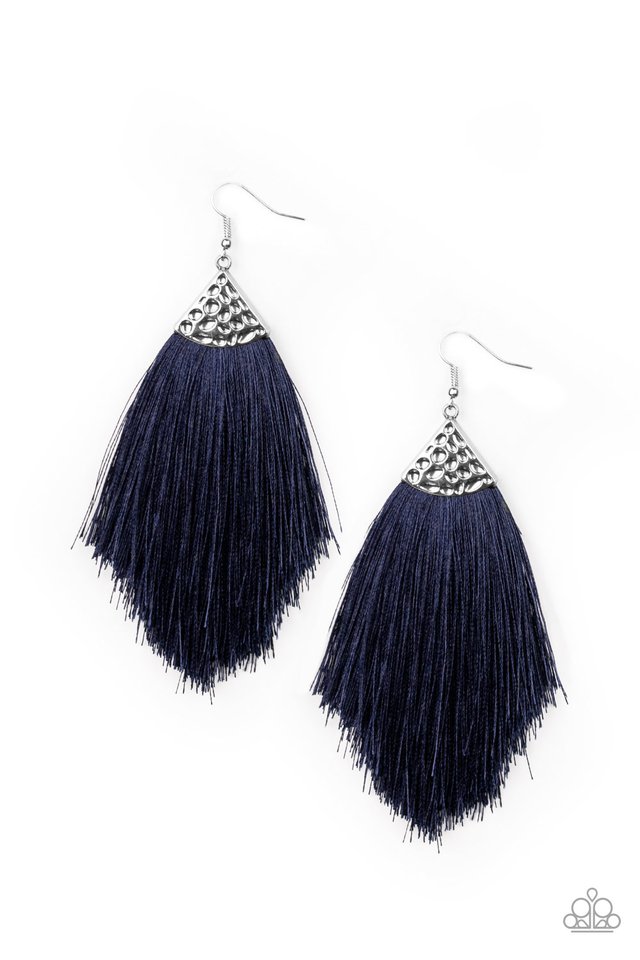 Tassel Tempo - Blue - Paparazzi Earring Image