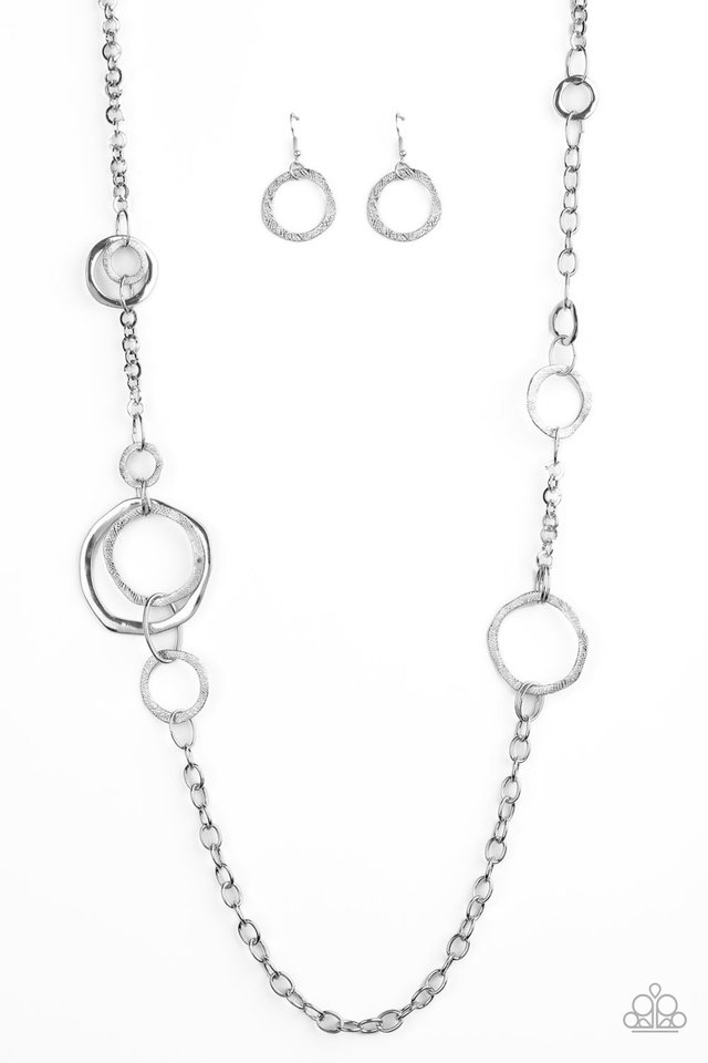 Amped Up Metallics - Silver - Paparazzi Necklace Image