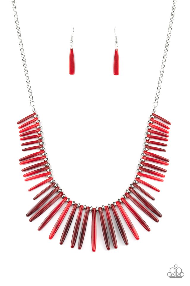 Out of My Element - Red - Paparazzi Necklace Image