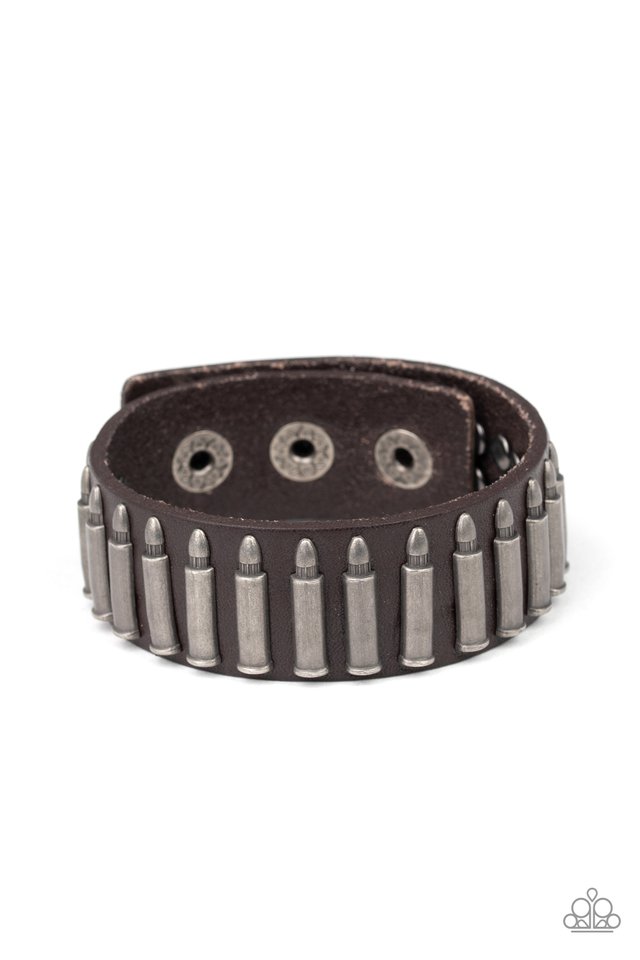 Armed and Dangerous - Brown - Paparazzi Bracelet Image