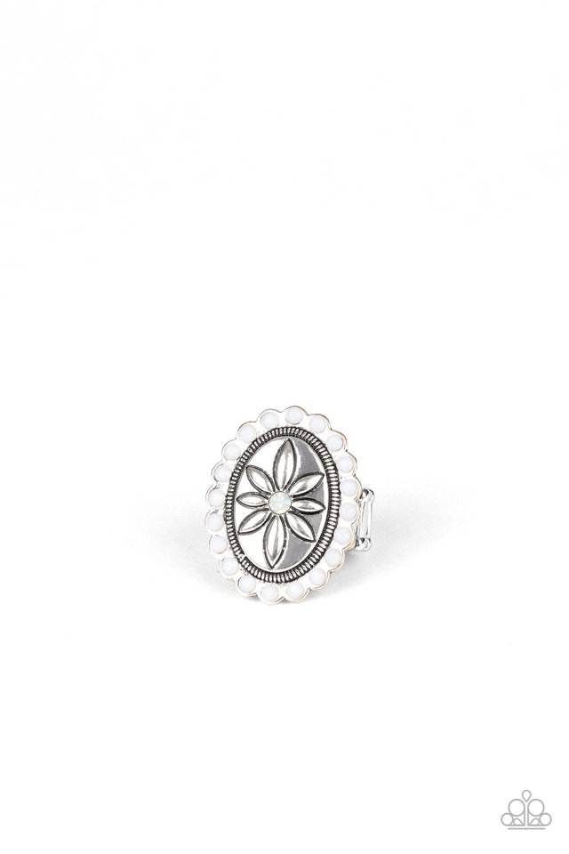 Garden Paradise - White - Paparazzi Ring Image