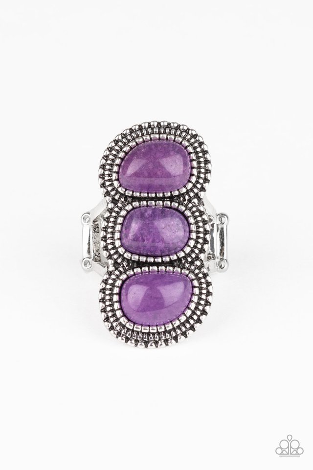 Radiant Rubble - Purple - Paparazzi Ring Image