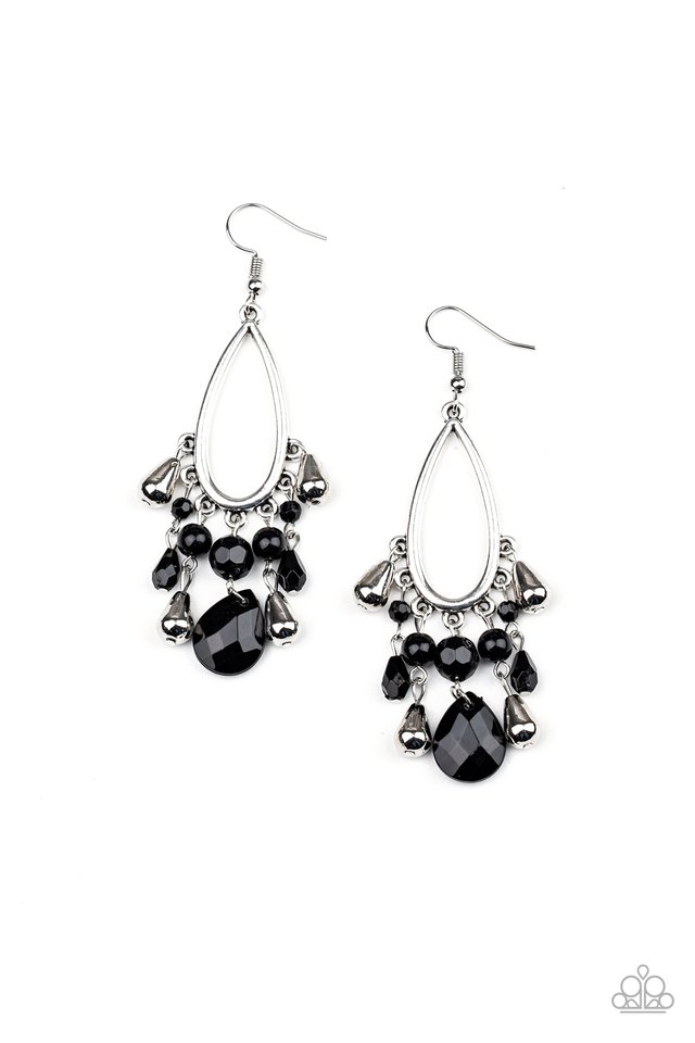 Summer Catch - Black - Paparazzi Earring Image