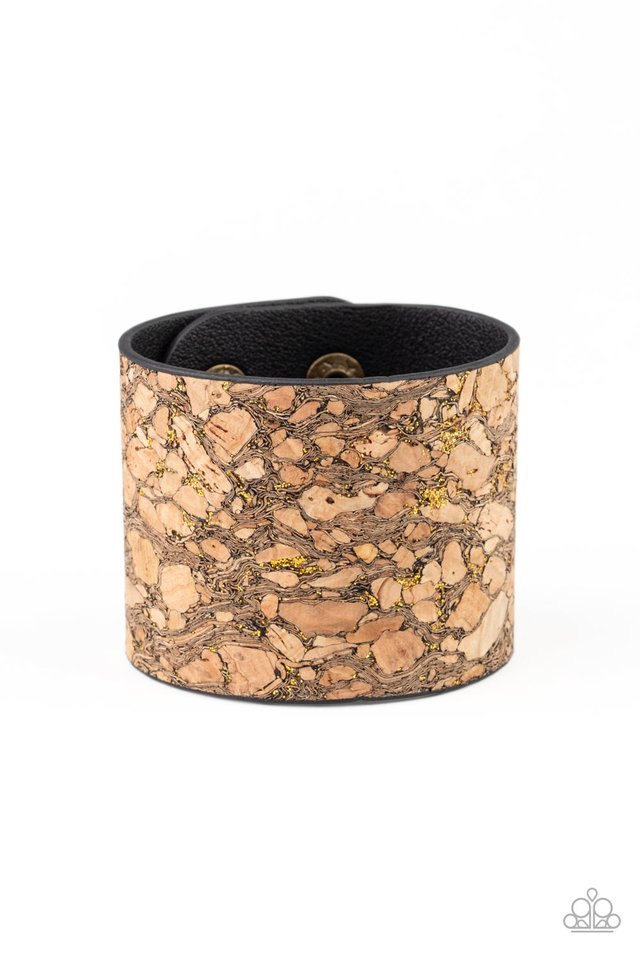 Cork Congo - Brass - Paparazzi Bracelet Image